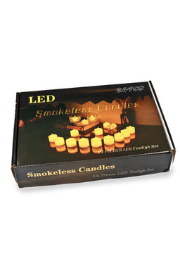 Набор свечей светодиодных на батарейках 4 см (24 шт) SF-7552, №4 (теплый свет) - Больше подарков фото 2