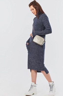 Платье теплое миди с высоким горлом - Fly фото 6