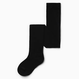 Колготки детские, чёрные, рост 116-122 см