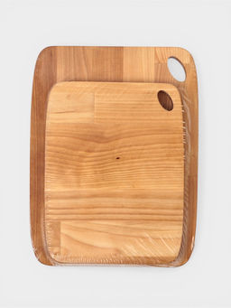 Набор разделочных досок, 2 шт., 27.5×21 см,22.2×17 см, дерево берёза, пропитаны минеральным маслом