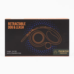 Рулетка Пижон Premium со светодиодным фонариком, контейнером под пакеты, лента 5 м, до 30 кг 94414  фото 12