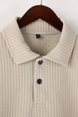 Tas Relaxed Kesim Waffle Dokulu Polo Yaka Sweatshirt TMNAW26SW00058 - Trendyolmilla фото 2