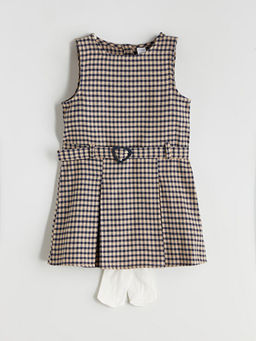 Kemer Detayl? K?z ?ocuk Elbise ve K?lotlu ?orap