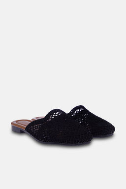 Trendyol Shoes Siyah Orgu Detayl? Kad?n Mule Terlik TAKSS24TE00000 - Trendyolmilla фото 6
