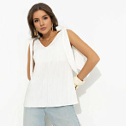 Топ из жатой ткани, Ты мой идеал (белый) - Charutti фото 15