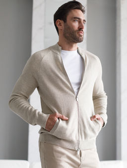 VILATTE / Джемпер тонкой вязки из хлопка на молни  фото 6