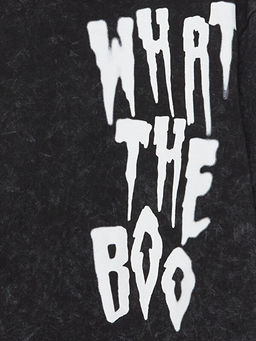 Bask?l? Uzun Kollu Erkek ?ocuk Hoodie ve E?ofman Alt? - Waikiki фото 3