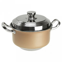 "Сидней колор" Набор кастрюль из нержавеющей стали 4 штуки: д18см h11см 1,8л; д20см h11,5см 2,4л; д21,5см h12,5см 3,3л; д24см h13,3см 4,2л, s0,80мм, крышки и ручки нержавеющая сталь, эмалевое порошковое покрытие корпуса - цвет бежевый, без теплораспр