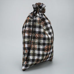 Цена за 5 шт. Мешочек подарочный новогодний холща «Клетка», 20×30 см ± 1.5 см