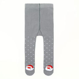 Колготки Крошка Я «Санта», серый, рост 68-74 см