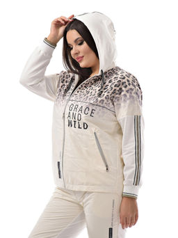 Толстовка из футера комбинированного с принтованной плащевой тканью - А+б коллекция фото 18