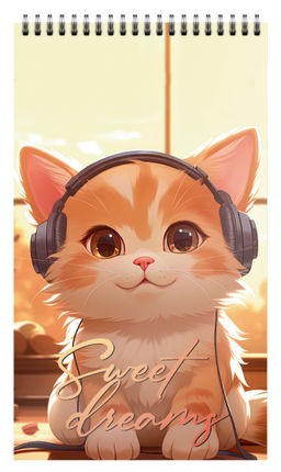 Блокнот А7 40 л. клетка Schoolformat ЛОУ-ФАЙ КОТЫ на гребне, мелованный картон, сплошной Уф-лак - Buro фото 2