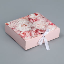 Коробка складная двухсторонняя Пионы, 20 х 18 х 5 см - Дарите счастье фото 2