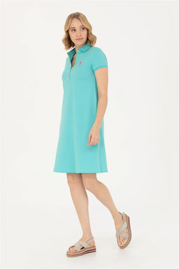 Женское мятное трикотажное платье - U.s. polo assn фото 8