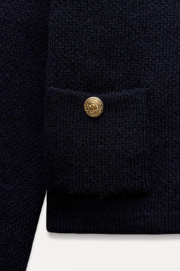 KNIT CARDIGAN WITH GOLDEN BUTTONS - Zara фото 11