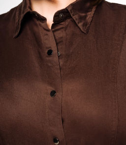 Джинсовое платье #КТ8070, шоколадный - Dommod фото 5