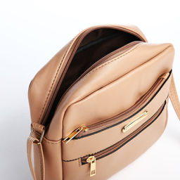 Сумка кросс-боди на молнии, цвет бежевый - Simaland фото 5