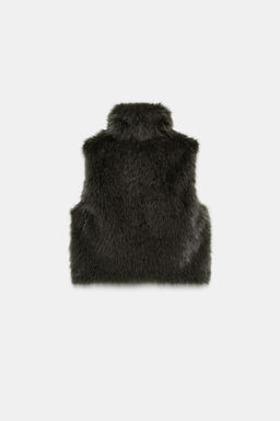 FAUX FUR GILET - Zara фото 7