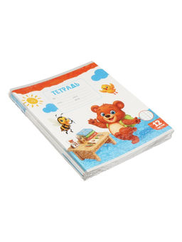 Тетради 10 штук 12 листов в клетку Calligrata KIDS, блок №2, 5 видов
