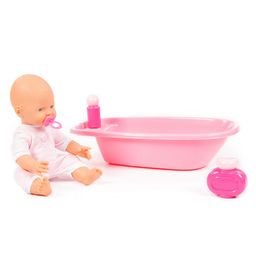 Пупс Весёлый (35 см) с соской и набором для купания (в пакете) - Полесье фото 3