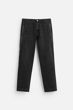 FLARE FIT JEANS WITH ZIPS - Zara фото 6