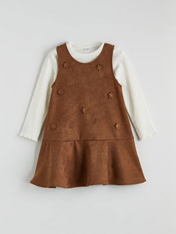 Uzun Kollu K?z ?ocuk Elbise ve Ti??rt