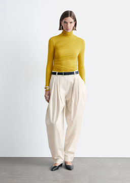 Top de cuello alto drapeado - H&m фото 3