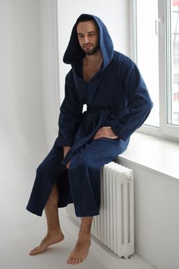 Халат мужской Банный (капюшон) - Оптима фото 2