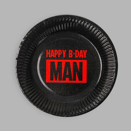 Тарелка бумажная Happy B-DAY MAN, набор 6 шт, 18 см - Страна карнавалия фото 3