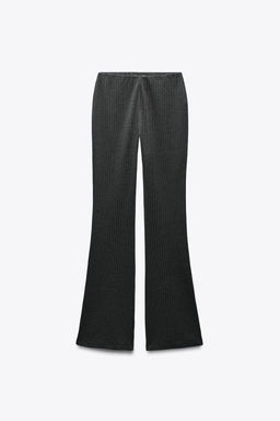 INTERLOCK BELL BOTTOM TROUSERS - Zara фото 17
