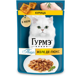 Паучи для кошек Желе Де-Люкс с курицей (Gourmet Perl) 12425081/12439742/12486926