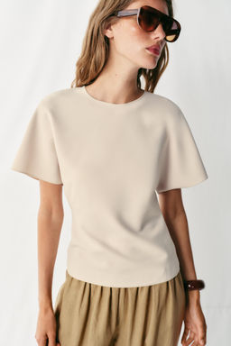 TOP CUT OUT MANGA CORTA / Crudo - Zara фото 2