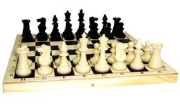 Шахматы пластиковые, с деревянной доской 29*29см (02-105) король - 72мм, пешка - 40мм