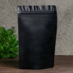 Цена за 100 шт. Пакет дой-пак, матовый, чёрный, 16×24×4 см