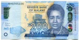 Банкнота 200 квача 2020 года Малави