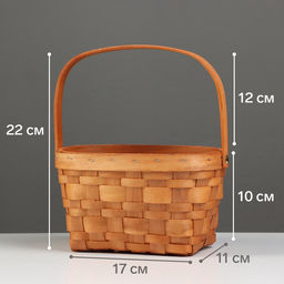 Набор корзин плетёных, 3 шт., 26×19×12 см, 20×15×11 см, 17×11×10 см, ива, натуральный цвет