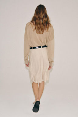 JERSEY PUNTO FINO ESCOTE PICO / rosa claro - Zara фото 3