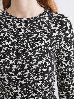 Bisiklet Yaka Desenli Bluz