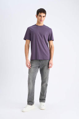 New Regular Fit Bisiklet Yaka Basic Duz K?sa Kollu Tisort - Defacto фото 4