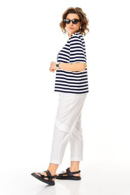 Костюм Michel Chic 1456 белый , полоска