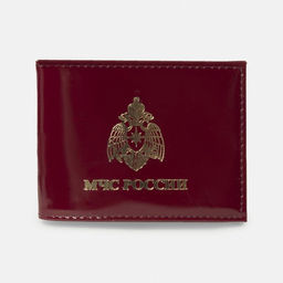 Обложка на удостоверение «МЧС России», бордовая