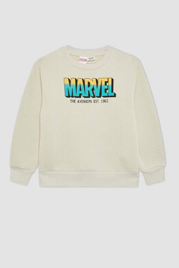 Толстая толстовка с капюшоном Marvel для мальчиков - Defacto фото 8
