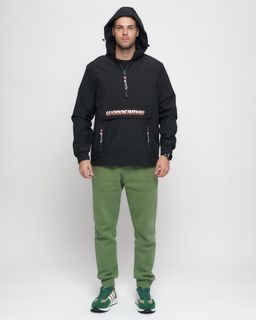 Куртка-анорак спортивная мужская черного цвета 88620Ch - Wonderrman фото 6