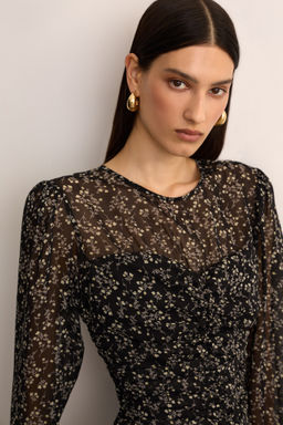 Платье мини из шифона со сборками - Mollis фото 3