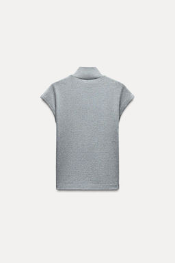 RIBBED HIGH NECK T-SHIRT - Zara фото 27