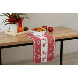 Дорожка на стол Доляна «Новый год», 180×30 см, красная