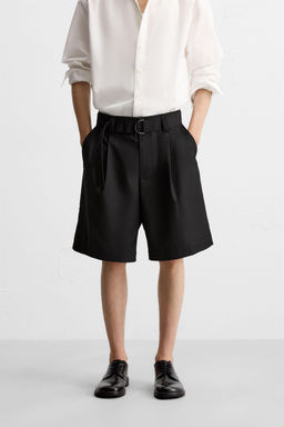 BELTED WIDE-LEG BERMUDA SHORTS - Zara фото 11