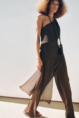 TEXTURED PAREO TROUSERS - Zara фото 2