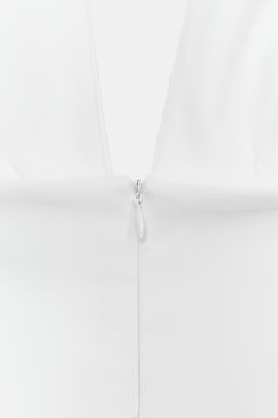 VESTIDO HALTER FALDA CAPA / Blanco - Zara фото 8