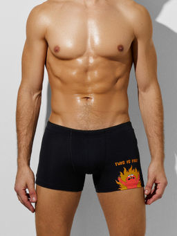 Цена за 2 штуки! ТРУСЫ МУЖСКИЕ черный +печать3 411134